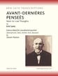 AVANT-DERNIERES PENSEES for wind quintet P.O.D cover